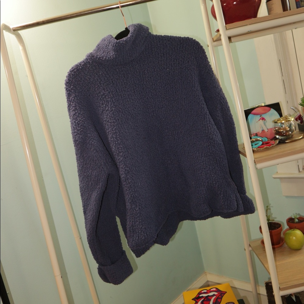Purple Mock Neck Sweater